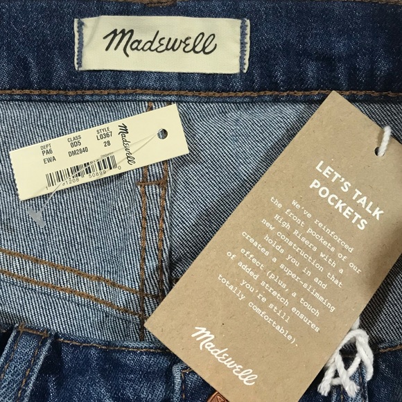 NWT MADEWELL bermuda denim shorts medium wash 28 - Picture 8 of 16